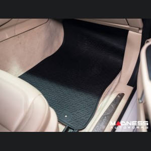 Alfa Romeo Giulia Floor Mat Set - All Weather Rubber Front/ Rear 4 Piece Set - Deluxe - Q4/ AWD Model